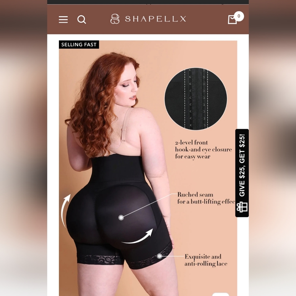 Airslim 2-in-1 High-waisted Booty Lift Shaper shorts,